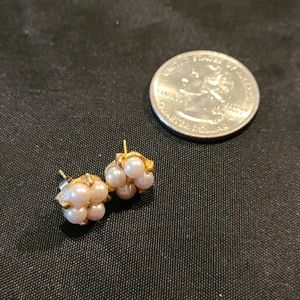 Vintage Quad Faux Pearl Earrings